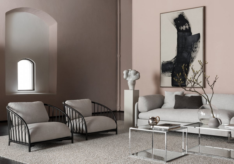 现代风格软装设计,粉色与灰色的完美搭配